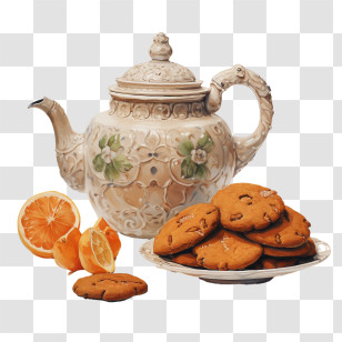 National Gingersnap Day
 - Decorative Teapot With Cookies Transparent PNG