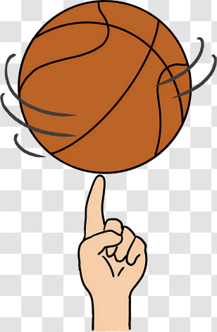 Icon - Basketball Spinning On Finger Transparent PNG