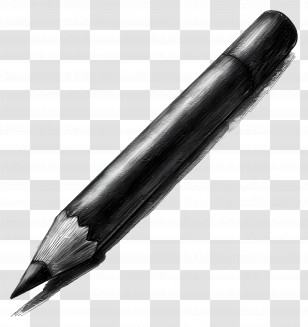Black Pencil Illustration - Black Pencil Drawing Illustration Transparent PNG