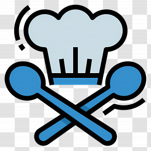 Chef Hat - Chef Hat With Crossed Spoons Transparent PNG