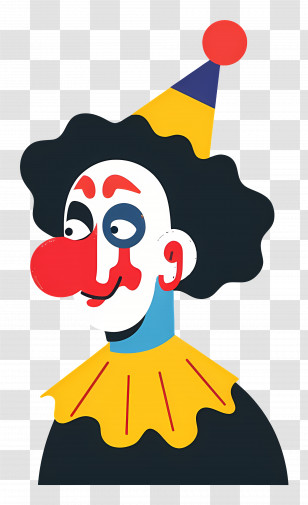 Clown - Cartoon Clown Face Design Transparent PNG