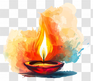 Lit Oil Lamp - Lit Oil Lamp With Flame Transparent PNG