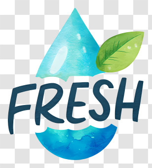 Fresh Logo - Fresh Water Droplet Logo Transparent PNG