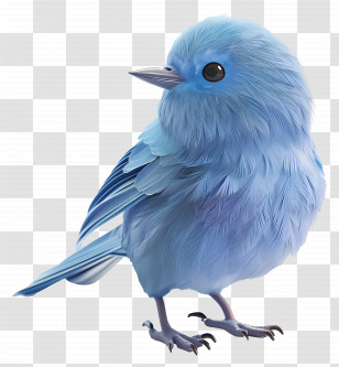 Blue Bird - Cute Blue Bird Illustration For Nature Themes Transparent PNG