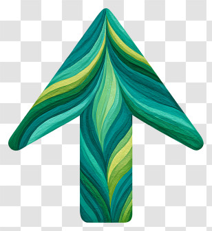 Green Upward Arrow - Green Patterned Arrow Transparent PNG