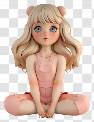 Taylor Swift - Blonde Girl Sitting In Pink Outfit Transparent PNG