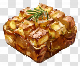 Bread Pudding - Delicious Food Dish Illustration Transparent PNG
