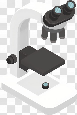 Microscope - Isometric Microscope Illustration For Science Concepts Transparent PNG