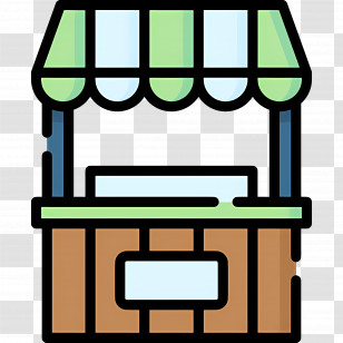 Market Stall - Cute Market Stall Illustration Transparent PNG
