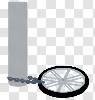 Icon - Stolen Bicycle With Only Wheel Left Transparent PNG