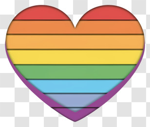Cartoon - Rainbow Heart Illustration For Pride Celebration Transparent PNG