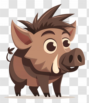 Cute Boar - Cute Wild Boar Transparent PNG