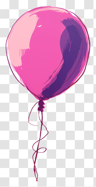 Balloon - Pink Floating Balloon Graphic Illustration Transparent PNG