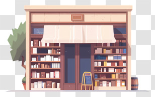 Bookstore - Bookstore Facade Illustration Transparent PNG