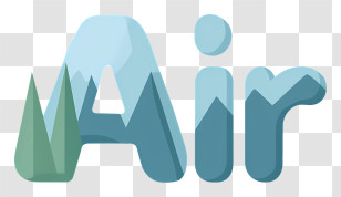 Air Logo - Nature Inspired Air Text Design Transparent PNG