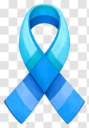 Blue Awareness Ribbon - Blue Ribbon For Awareness And Support Transparent PNG