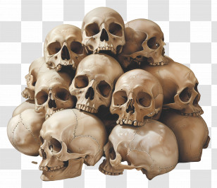 Pile Of Skulls - Pile Of Human Skulls Illustration Transparent PNG