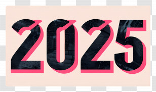 2025 Logo - 2025 Bold Pink Design Transparent PNG