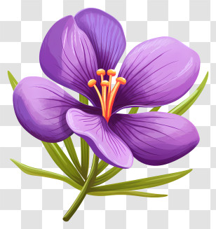 Purple Flower - Purple Flower With Vibrant Petals Transparent PNG