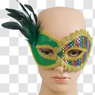Mask Sequin Feather Peter Paul Rubens Wig - Baroque Transparent PNG