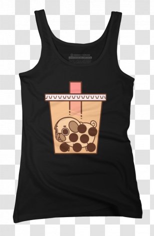 T-shirt Gilets Hoodie Bubble Tea Sleeveless Shirt - Hood Transparent PNG