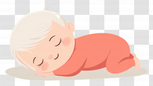 Sleeping Baby - Cute Sleeping Baby Illustration Transparent PNG