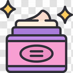 Beauty Cream - Cosmetic Cream Jar With Sparkles Transparent PNG