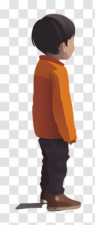 Child - Boy Standing In Side View Transparent PNG