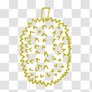 Food Sketch - Spiky Fruit Doodle Illustration Transparent PNG