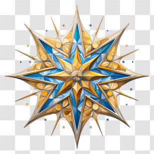 Epiphany - Ornate Star Compass Design Illustration Transparent PNG