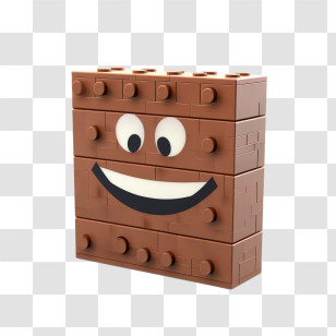 Brick - Smiling Lego Block Transparent PNG