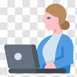 Business Woman - Woman Working On Laptop Transparent PNG