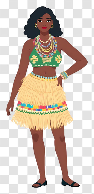 South Africa People - Traditional Hula Dancer Transparent PNG