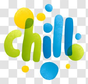 Chill Logo - Green-Blue 'Chill' Bubble Logo Transparent PNG