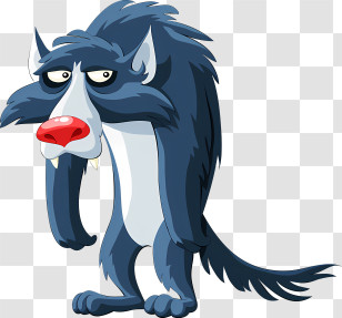 Dog - Comical Cartoon Wolf Illustration Transparent PNG