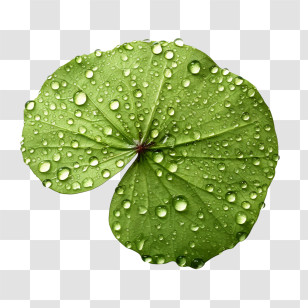 Leaf
 - Green Leaf With Water Droplets Transparent PNG