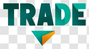 Trade Logo - TRADE Teal Logo With Arrow Transparent PNG