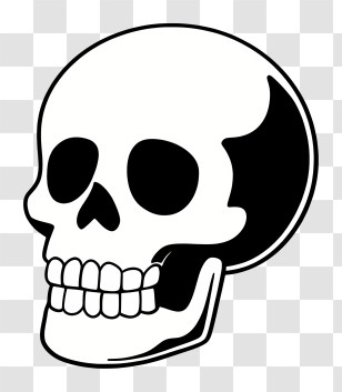 Skull Outline - Skull Cartoon Illustration Transparent PNG