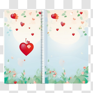 Diary Template
 - Notebook With Heart Design Transparent PNG
