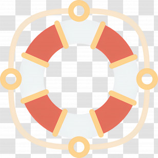 Lifebuoy - Lifebuoy With Red And White Design Transparent PNG