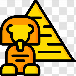 Pyramid - Sphinx And Pyramid Illustration Transparent PNG