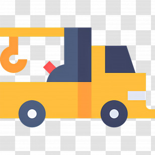 Tow Truck - Yellow Tow Truck With Hook Transparent PNG
