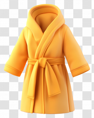 Bathrobe - Cozy Yellow Bathrobe Design Transparent PNG