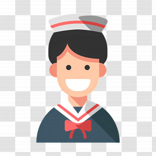 Ship Crew - Smiling Sailor In Uniform Transparent PNG