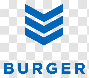Burger Logo - Minimal Blue Burger Logo Transparent PNG
