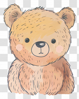 Bear - Adorable Teddy Bear Illustration Transparent PNG