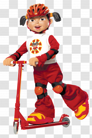 Lazytown - Animated Character On Scooter Transparent PNG