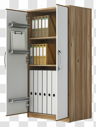 Office Cupboard - Office File Cabinet With Documents Transparent PNG