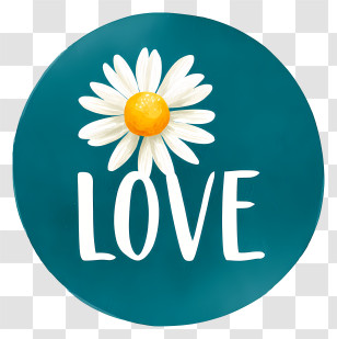 Love Logo - Daisy Love Badge Transparent PNG