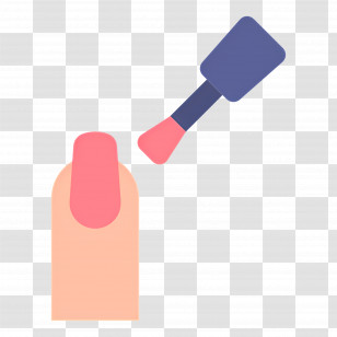Nail Salons - Applying Pink Nail Polish Transparent PNG